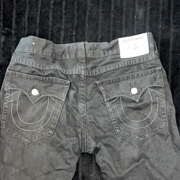 True Religion Black Jeans with Signature Stitching - Picture 3 of 5